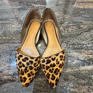 J. Crew Animal Print Pointed Flats